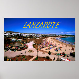 Poster côte teguise Lanzarote