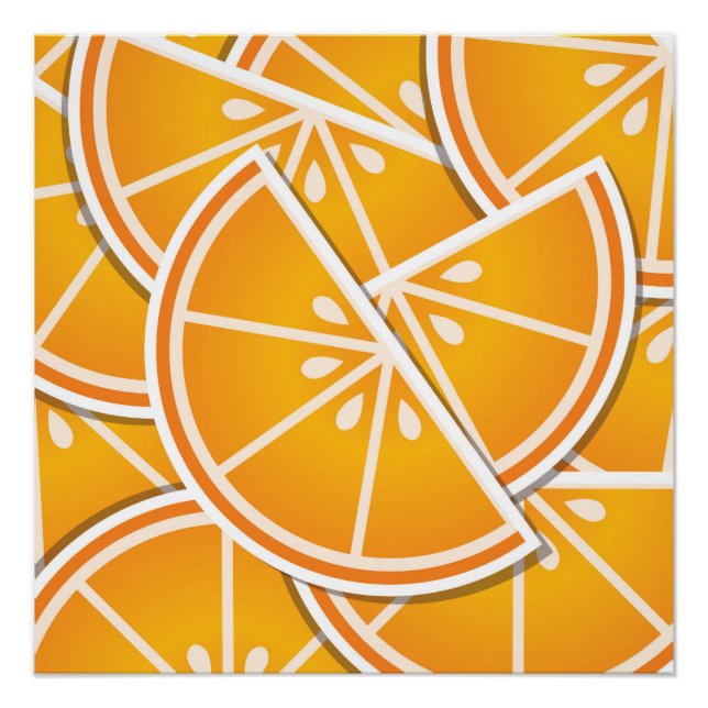 Poster Cotés orange funky (Devant)