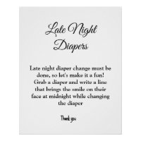 couche tard la nuit jeu de baby shower