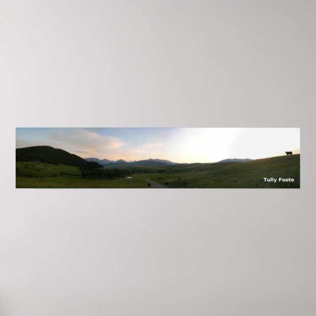 Poster Coucher de soleil au Rein Ranch (Devant)