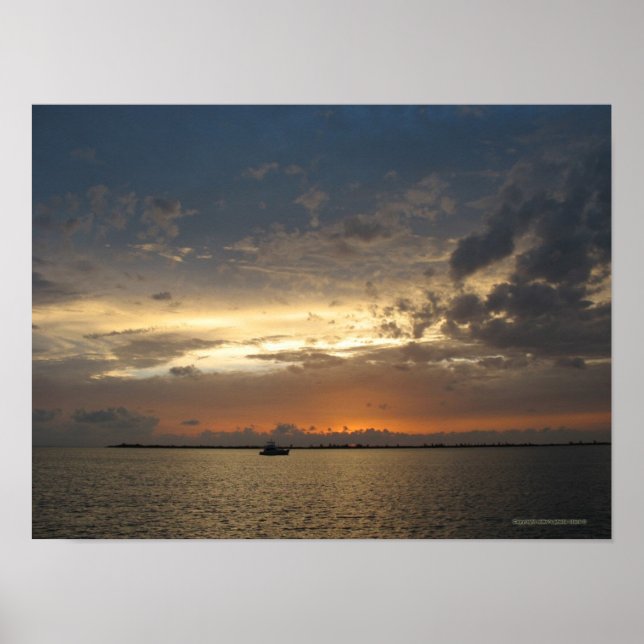 Poster Coucher de soleil aux Bahamas 03 (Devant)