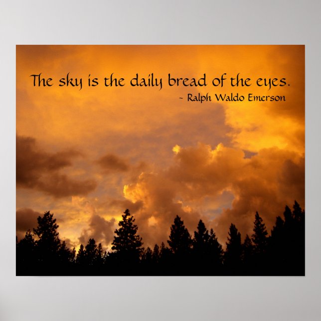 Poster Coucher de soleil dans les Sierras (Devant)