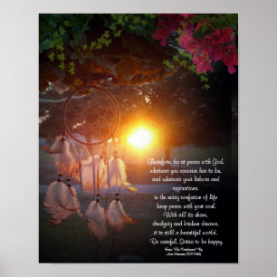 Poster coucher de soleil de Desiderata Dreamcatcher