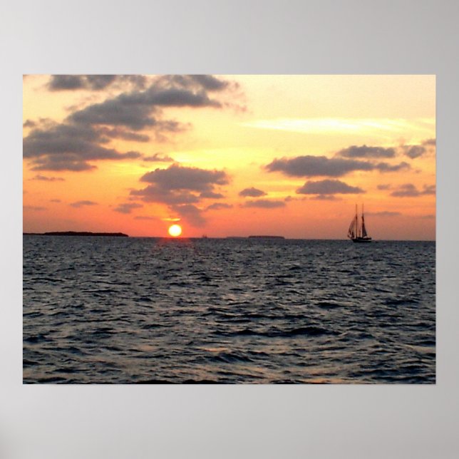 Poster Coucher de soleil de Key West - Floride (Devant)