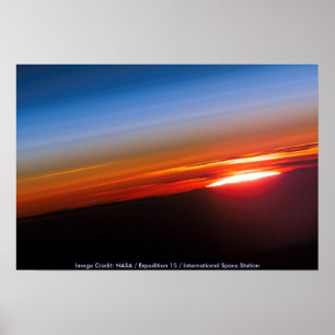Poster Coucher de soleil de la Station spatiale internati