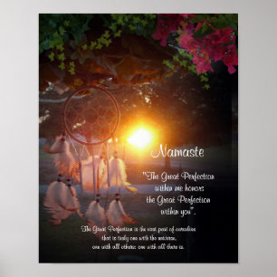 Poster coucher de soleil de Namaste Dreamcatcher