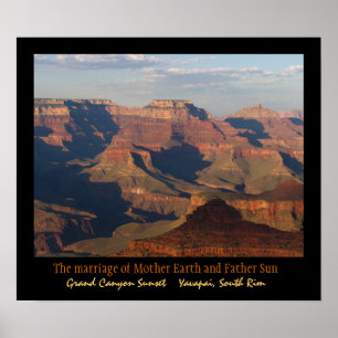 Poster Coucher de soleil du Grand Canyon