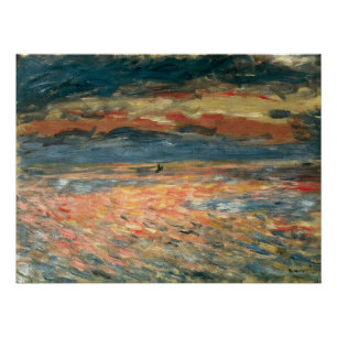 Poster Coucher de soleil en mer par Pierre Renoir, Art Vi