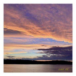 Poster Coucher de soleil époustouflant avec l'affiche bri