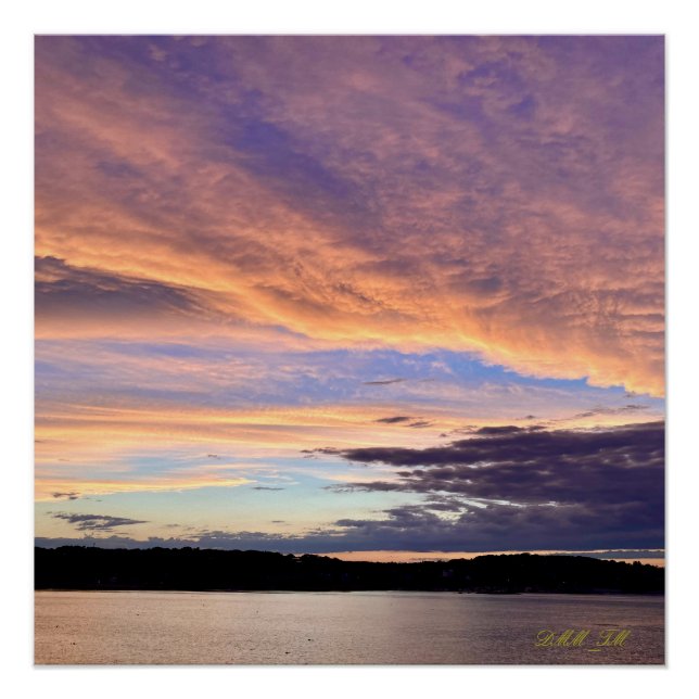 Poster Coucher de soleil époustouflant avec l'affiche bri (Devant)