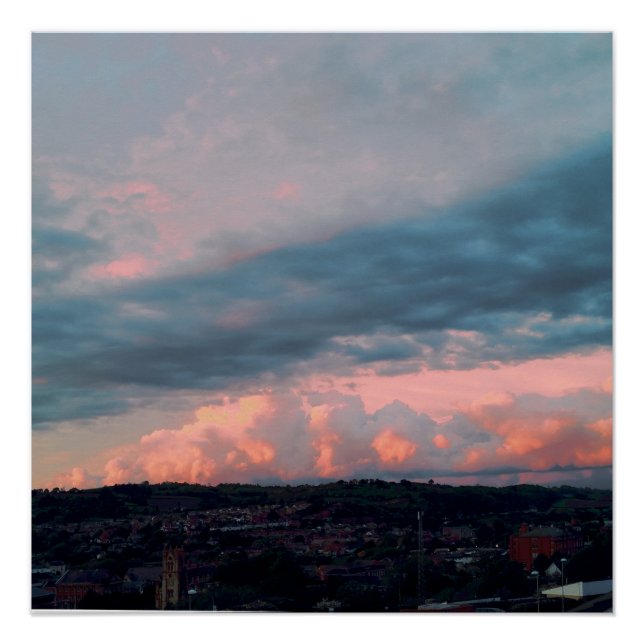 Poster Coucher de soleil majestueux au Pays de Galles (Devant)