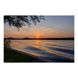 Poster Coucher de soleil ondulé
