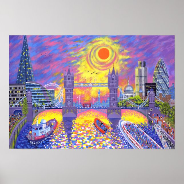 Poster Coucher De Soleil : Piscine De Londres 2013 (Devant)