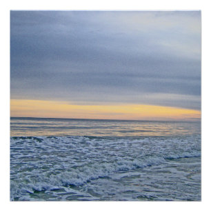 Poster Coucher de soleil reposant au bord de la mer