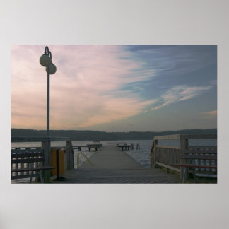 Poster Coucher de soleil rose