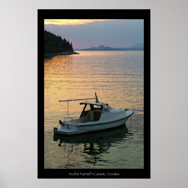 Poster Coucher de soleil sur la baie de Cavtat (Devant)