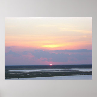 Poster Coucher de soleil sur la baie NJ Margate