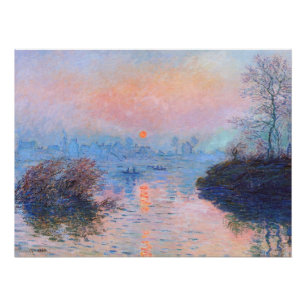 Poster Coucher de soleil sur la Seine Claude Monet P