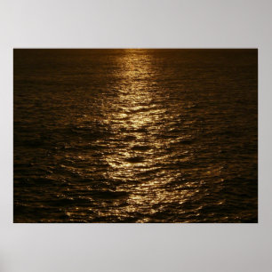 Poster Coucher de soleil sur l'eau Photographie abstraite