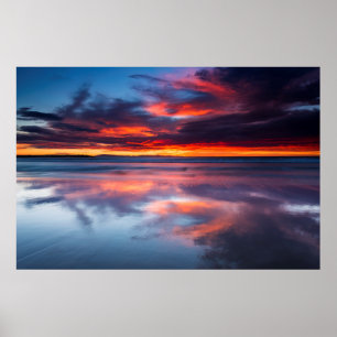 Poster Coucher de soleil sur les îles Anglo-Normandes, CA