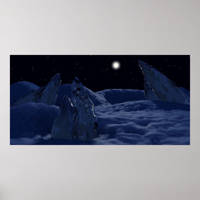 Poster Coucher de soleil sur Pluto (Devant)