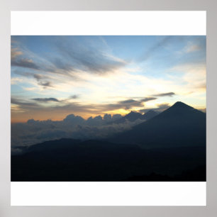 Poster Coucher de soleil volcanique