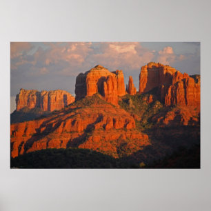 Poster Coucher du soleil à la roche 394 de cathédrale