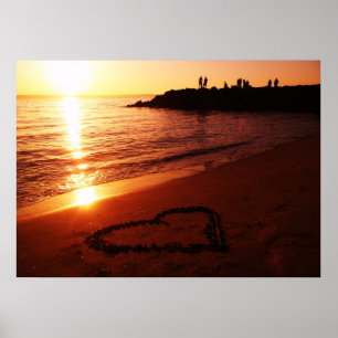 Poster Coucher du soleil au bord de mer d'Edmonds