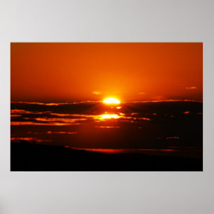 Poster Coucher du soleil au-dessus des nuages
