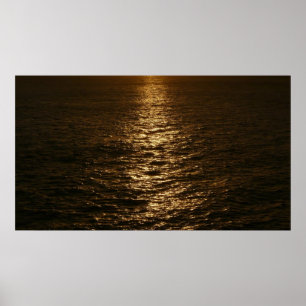 Poster Coucher du soleil sur l'eau Photographie Abstraite