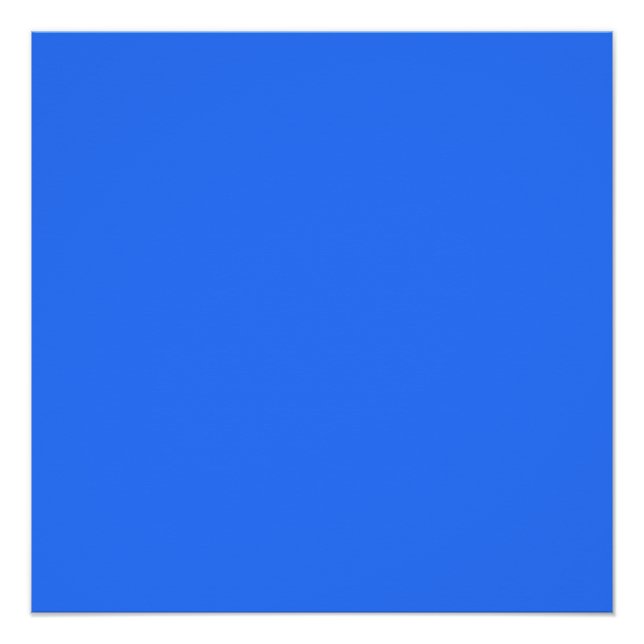 Poster couleur bleu électrique profond (Devant)