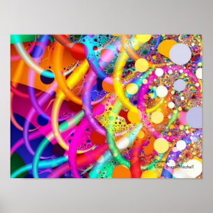 Poster Couleur fractale 10 Art Abstrait
