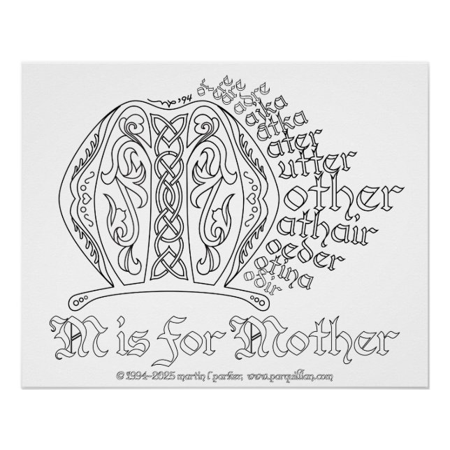 Poster couleur "M is for Mother" (Devant)