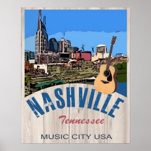 Poster couleur TN de Nashville