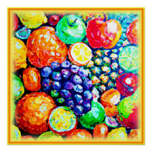 Poster Couleur vibrante des fruits. Commandez dès mainten
