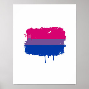 Poster Couleurs bisexuelles de fierté