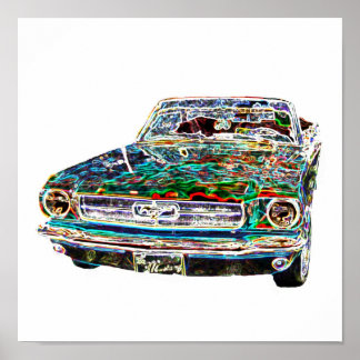 Poster Couleurs cool Voiture