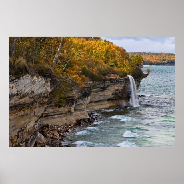 Poster Couleurs d'automne Spray Falls (Devant)