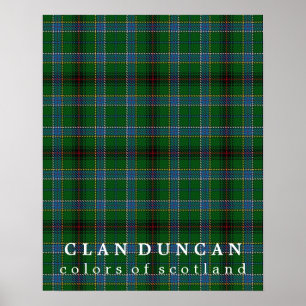 Poster Couleurs de Duncan de clan de tartan de l'Ecosse