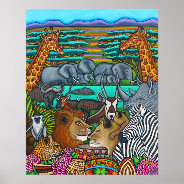 Poster Couleurs de l'Afrique Imprimer (Devant)