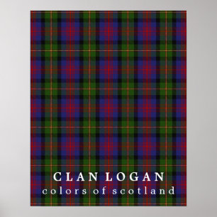Poster Couleurs de Logan de clan de tartan de l'Ecosse