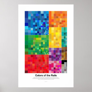 Poster Couleurs des rails (clair)