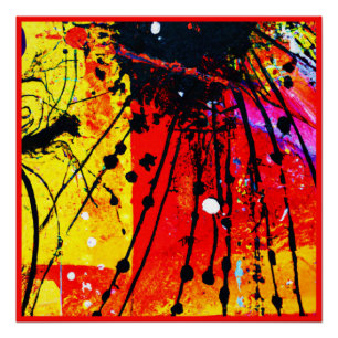 Poster Couleurs vives Peinture Motif. Commandez dès maint