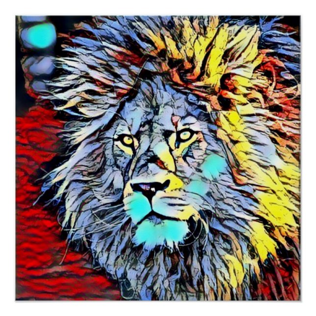 Poster coup de pied couleur - lion king (Devant)