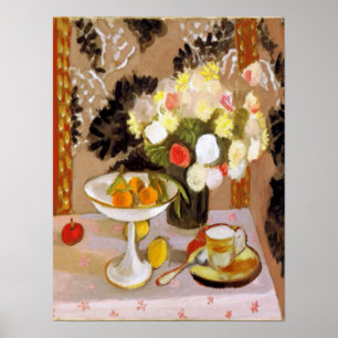Poster Coupe et fleurs