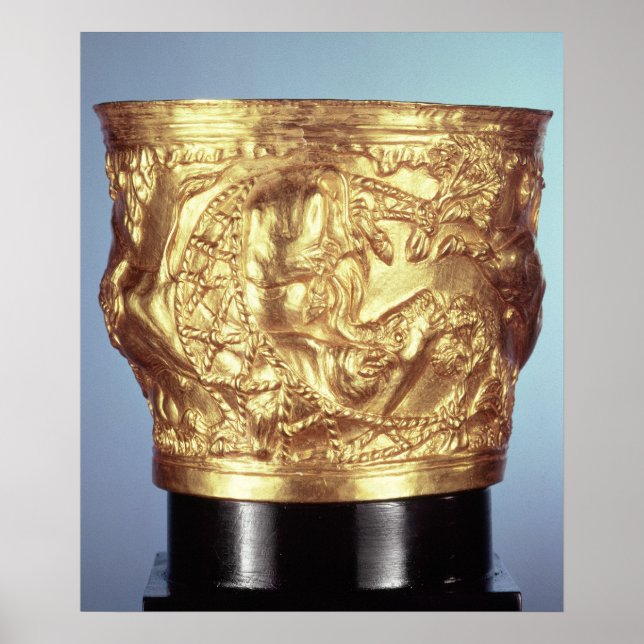 Poster Coupe, trouvée dans le tombeau royal de Vaphio (Devant)
