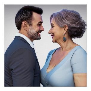 Poster Couple âgé Photos candides romantiques en amour