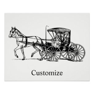 Poster Couple Amish en calèche Thunder_Cove