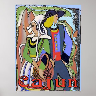 Poster Couple cajun