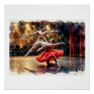 Poster Couple dans une performance de ballet,
